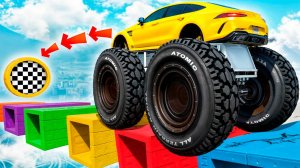 КАК ДАЛЕКО СМОЖЕТ ЧИТ ТАЧКА МОНСТР ТРАК ПРОЕХАТЬ ПО ДЫРЯВЫМ БЛОКАМ? ЭКСПЕРИМЕНТЫ В ГТА 5 ОНЛАЙН