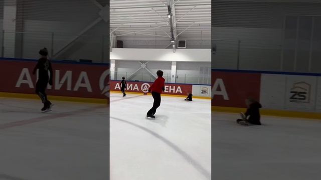 Аксель с нуля на сборах с Центром Т.Волосожар  #фигурист #figureskating #фигурноекатание #аксель