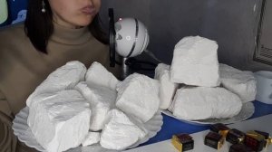 КОНКУРС! Сахарные огромные куски! \ Mukbang \ Глухой хруст