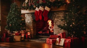 Уютный рождественский камин
