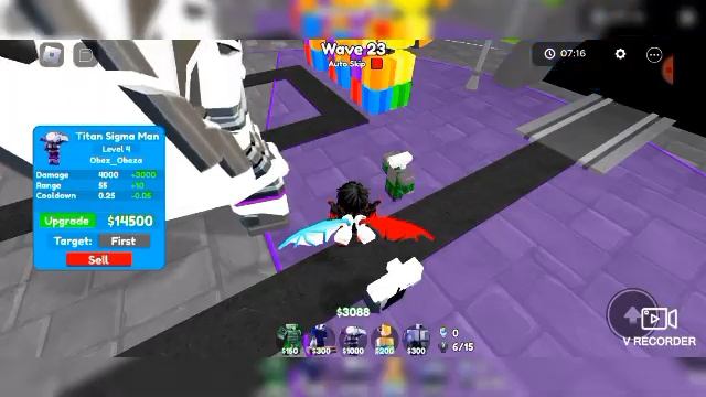 Тест Титана Сигма Мена на харде в Toilet Tower Defense | Roblox смотреть онлайн