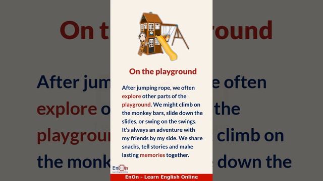 On the playground   Learn English through short story   EnOn - Learn English Online