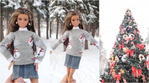 Готовимся к Новому Году. Давайте сошьем зимний свитер из носка - Ваша Барби обязательно это оценит