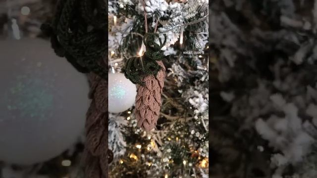 Новогодние игрушки своими руками. Вязаные елочные игрушки  #ирландскоевязание #вяжукрючком #вяжу