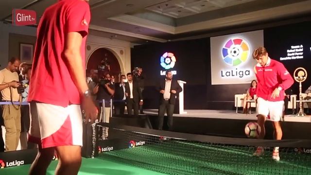 Rafael Nadal playing Tennis Football | La Liga opens India office смотреть онлайн
