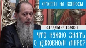 о.Владимир Головин. Что нужно знать о духовном мире? Ответы на вопросы.