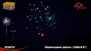 Салют Фейерверк РС 6070 Новогодние цветы 168 залпов 0,6" калибр