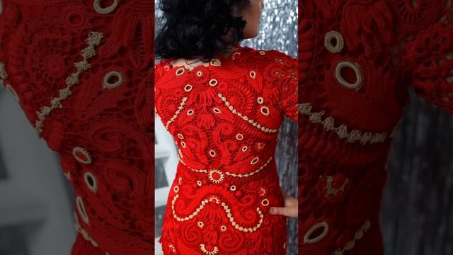 Авторское Ирландское кружево вязание крючком мама и дочка  #crochet #ирландское_кружево