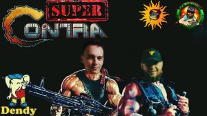 🎮Super Contra ⚽Nes⚽Полное прохождение в коопе с Shecool #1