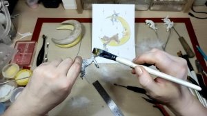 Ватная игрушка ЛУННАЯ СКАЗКА . Урок 5. Лепим мишку и дракошу. Заготовка змеи.