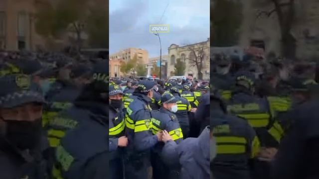 Полиция разогнала протестующих у здания госуниверситета в Тбилиси
Задержаны около 10 человек