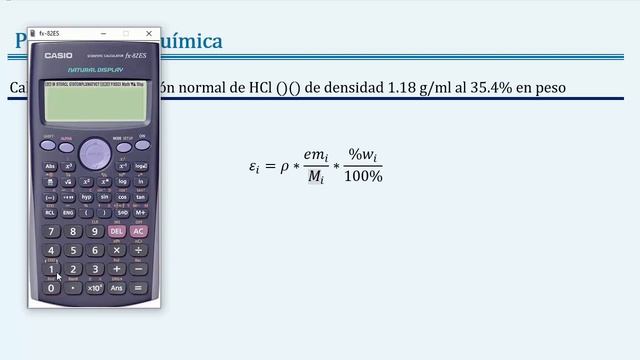 Hallar la normalidad de HCl al 35.4 % en peso y densidad total 1.18 g/ml смотреть онлайн