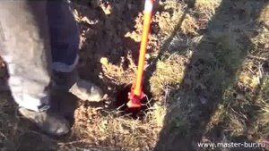 Фундаментный разбуриватель Profi D250520 мм, работа в плотной глине