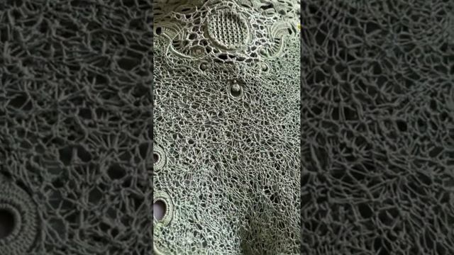 Вяжу крючком брюки Ирландское кружево irish crochet передняя часть брюк тунисская сеточка