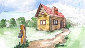 Рисуем дом с помощью перспективы. ИЗО 7 класс