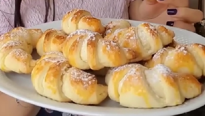 Творожные Рогалики...🥐☕😋