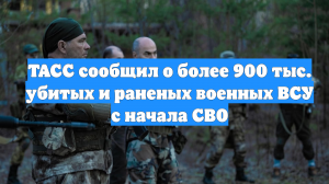 ТАСС сообщил о более 900 тыс. убитых и раненых военных ВСУ с начала СВО