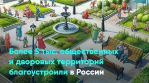 Более 5 тыс. общественных и дворовых территорий благоустроили в России