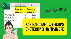 Как работает функция СЧЁТЕСЛИ в Excel на конкретном примере. Урок для начинающих. Эксель по шагам.