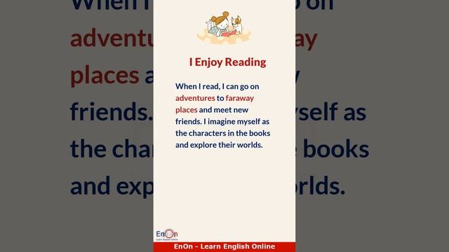 I enjoy reading   Learn English through story   EnOn Learn English Online