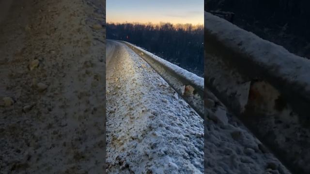 Новые фонари сигнальные дорожные на участке "Опасный поворот" в МО, Дмитровский район.