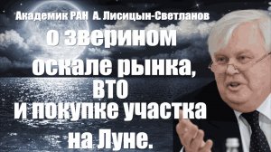 Академик РАН А. Лисицын-Светланов о зверином оскале рынка, ВТО и покупке участка на Луне.