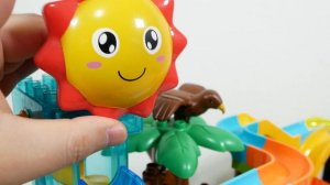 Конструктор Satisfying Building Blocks ☆ Лего Marble Run ASMR Спиральный лифт и животные