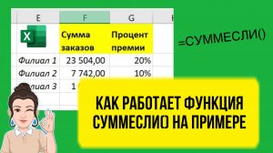 Как работает функция СУММЕСЛИ в Excel на конкретном примере. Урок для начинающих аналитиков.