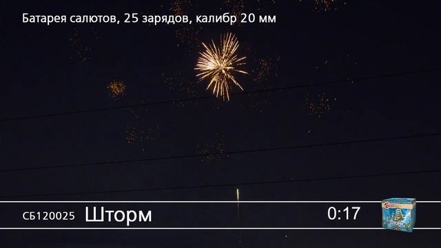 СБ120025 Шторм - фейерверки и салюты в Новосибирске в КОЛОРЛОН ВТД смотреть онлайн