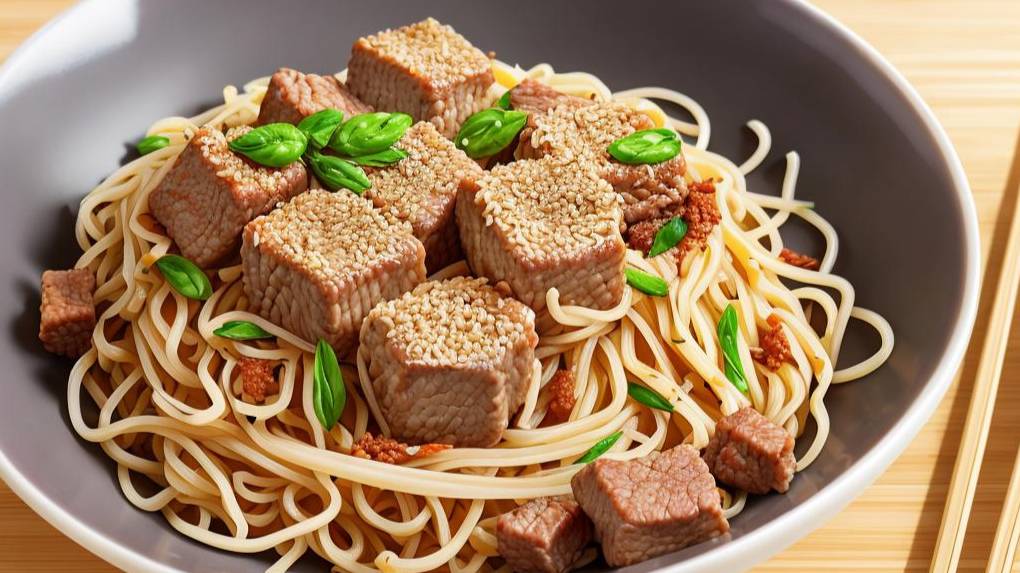 Лёгкая и роскошная лапша с мясом: секрет фарша с кубиками