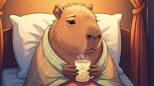 Капибара Рюня заболел