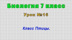 Биология 7 класс (Урок№16 - Класс Птицы.)