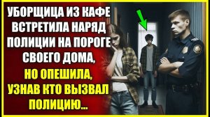 Уборщица из кафе встретила НАРЯД ПОЛИЦИИ на пороге своего дома, но опешила узнав кто вызвал полицию.