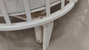 Кровать Indigo София на маятнике, колесах и ножках из массива