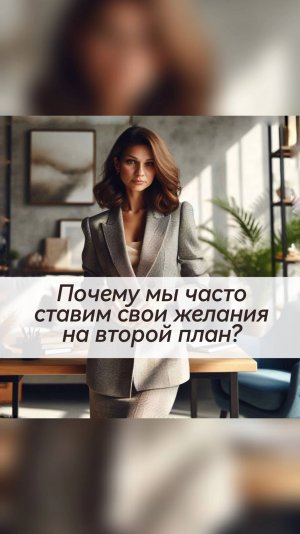 Почему мы часто ставим сои желания на второй план?