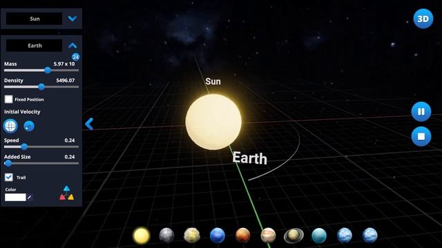 Gravity Simulator Made With Unity