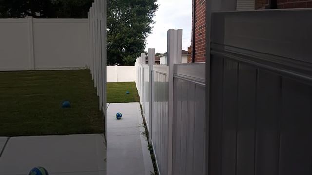 Vinyl Fence Installed Over Steel Pipe