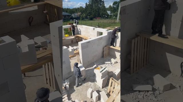 Кладем последние блоки и будем подготавливать опалубку для заливки армопояса