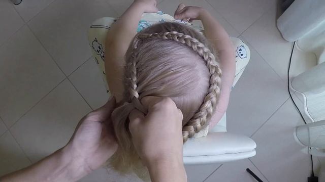 Красивая прическа пошагово /Двойная коса / Прически для девочек