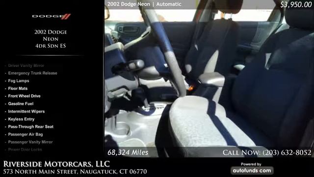 Used 2002 Dodge Neon | Riverside Motorcars, LLC, Naugatuck, CT - SOLD смотреть онлайн