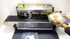 Конвейерный роликовый запайщик FRB-770I горизонтальный (DBF-900W) для запайки пакетов дойпак