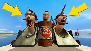 Самые страшные СКИБИДИ ТУАЛЕТЫ пинаем их в огромную пропасть в - Garry s mod