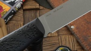 Нож Mr.Blade B-15, сталь 95Х18, stonewash, рукоять черный эластон