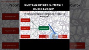 Работу каких органов затрагивает избыток кальция? #кальций #гиперкальциемия