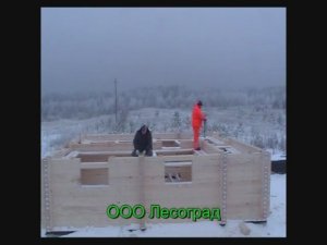 Строительство дома из сухого профилированного бруса. Монтаж стен 2 -го этажа