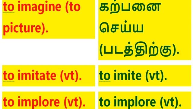 வினைச் சொல்|| verbs 32||sun tejas||pmt college||translate English to Tamil||vocabulary||son|| смотреть онлайн
