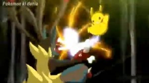 Pokemon Battle Pikachu vs Mega Lucario Hindi Ash vs Korrina Gym battle hindi dubbed
