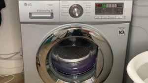 Стирка полотенец на LG: Хлопок 60 1200об/мин + без складок (полный цикл)