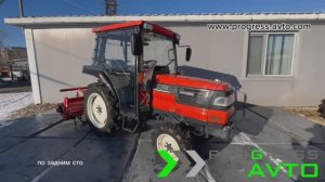 Kubota GL241 - трактор японский с кабиной и почвенной фрезой RL150G