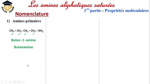 3éme les amines aliphatiques saturées (partie 1) nomenclature смотреть онлайн